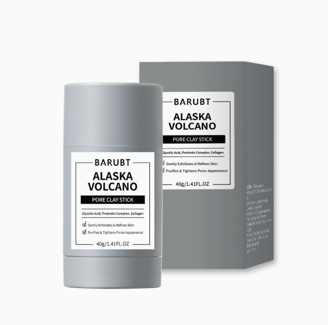 Vulkansk lermaske-stick mod hudorme