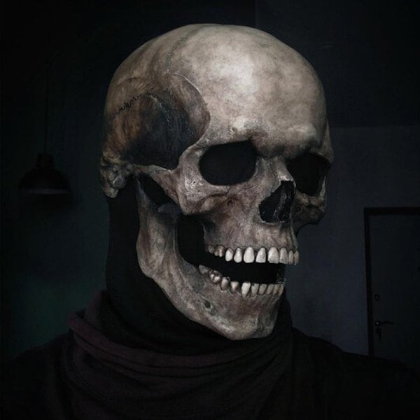 Realistisk kraniemaske til kostume og halloween