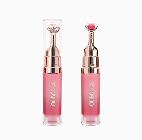 Volumen-lipgloss med kølende metalspids