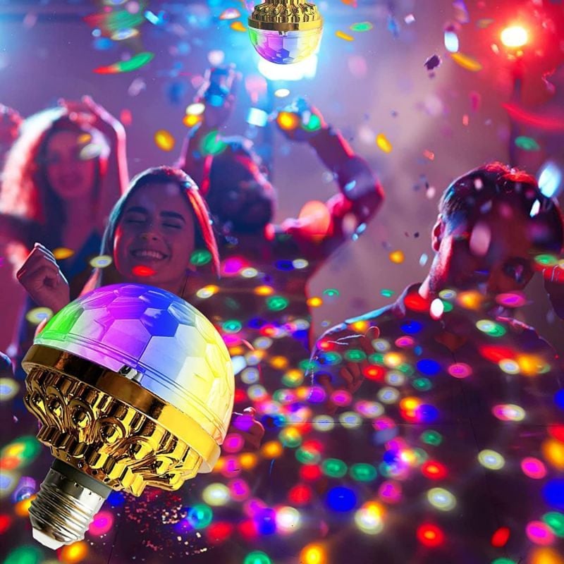 Roterende RGB LED-pære med stroboskopeffekt