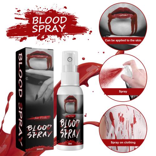 Kunstigt blod-spray til halloween og film