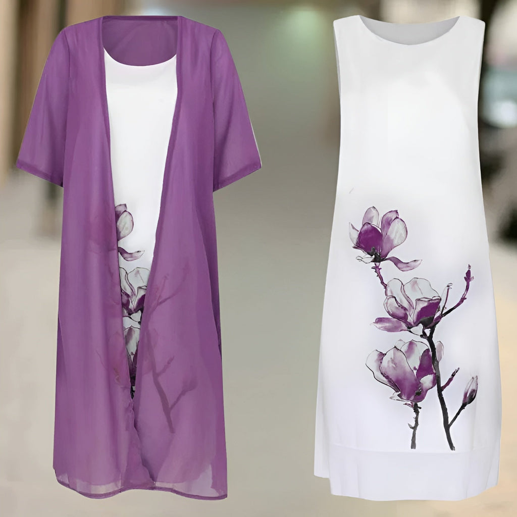 LARISSA KJOLE | Sommerlig elegance med gratis cardigan