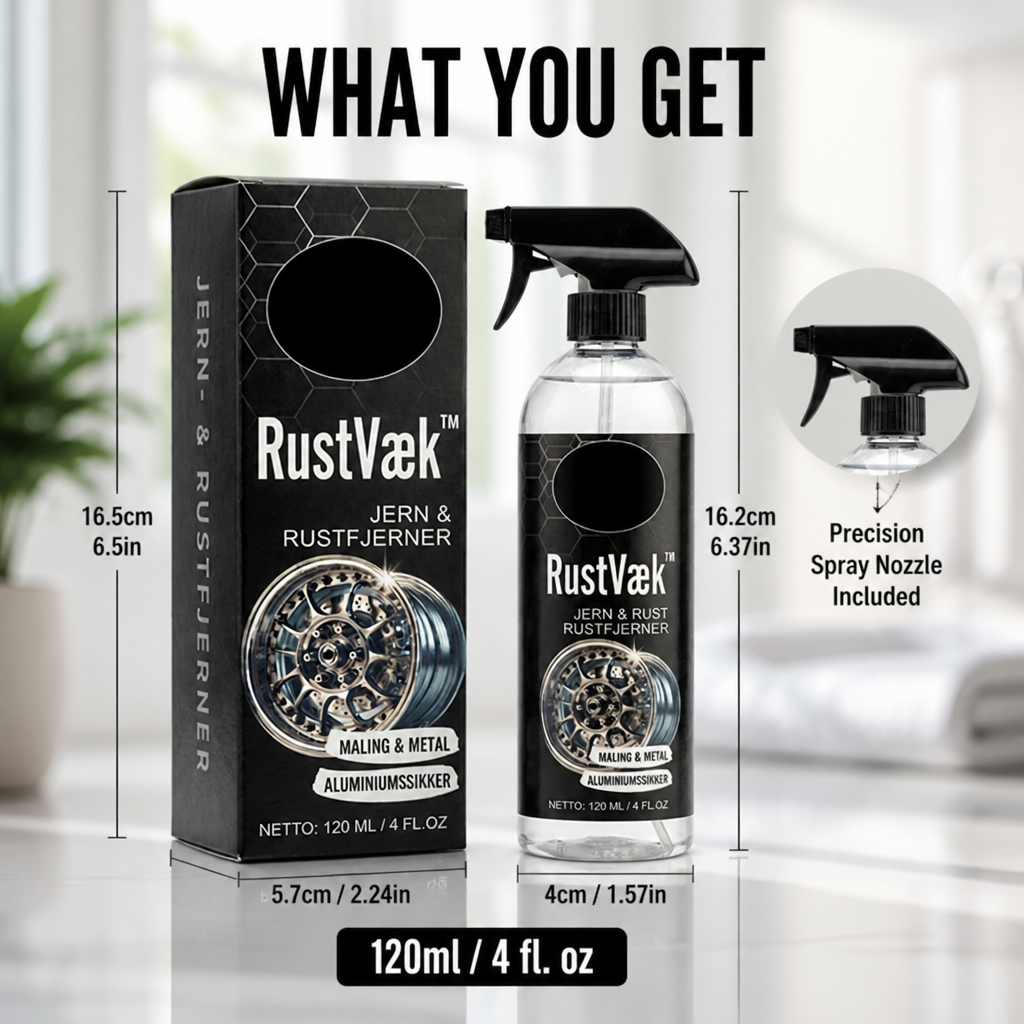 Rustfjernerspray til metal