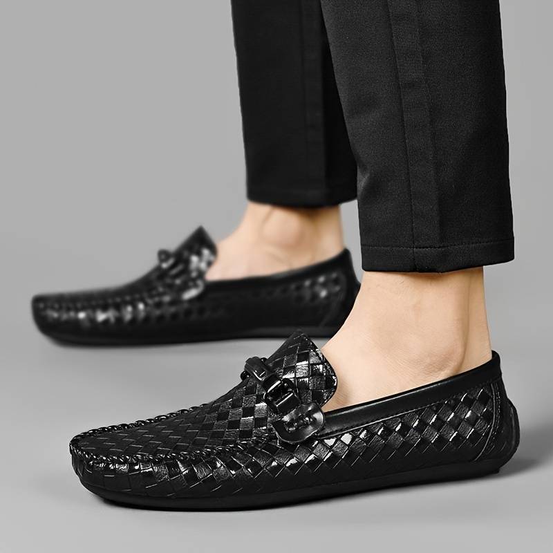 Antonin | Vævede Spænde Læder Loafers