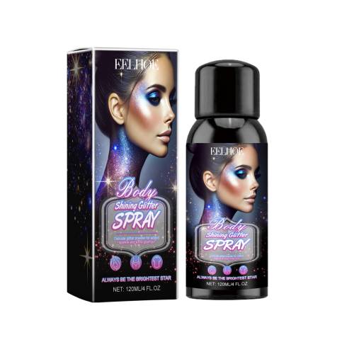 Lysnende glitter-highlightspray