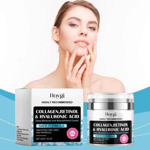 Kollagen ansigtscreme med hyaluronsyre og vitamin E