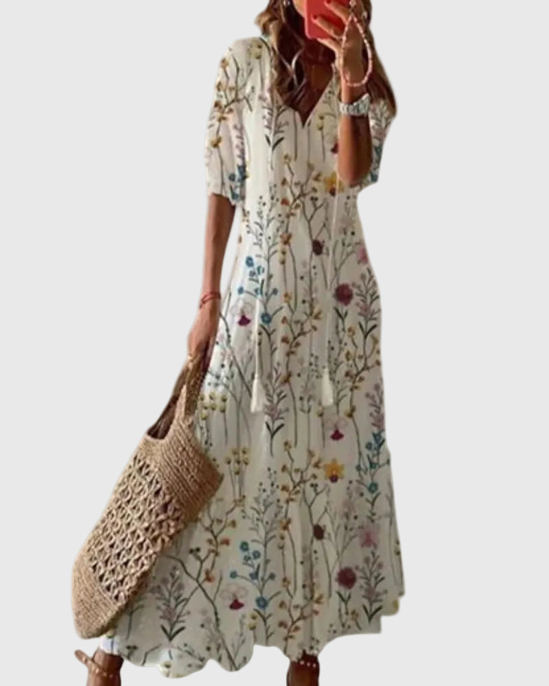 Amalia | Boho Vintage Sommer Maxikjole