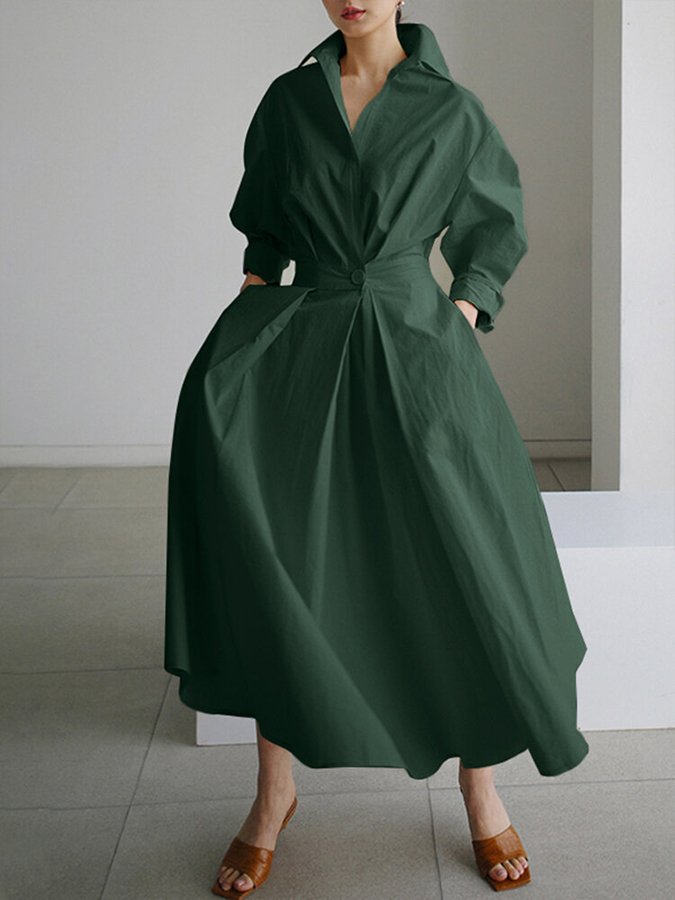Freja | Klassisk Lang Kjole med Elegance