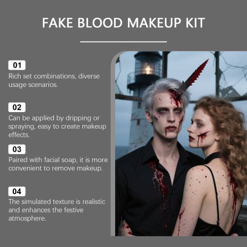 Halloween kunstigt blod makeup-sæt