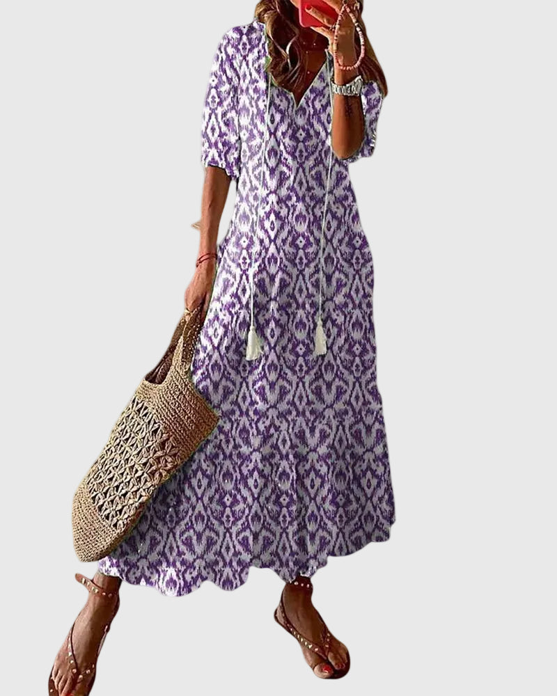 Amalia | Boho Vintage Sommer Maxikjole