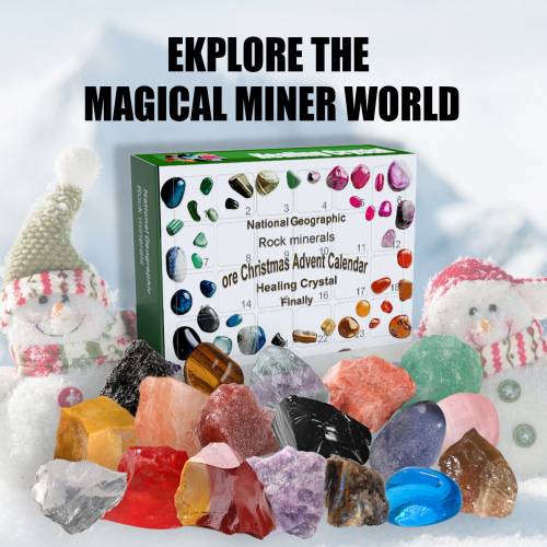 24-dages skat-mineral-julekalenderboks