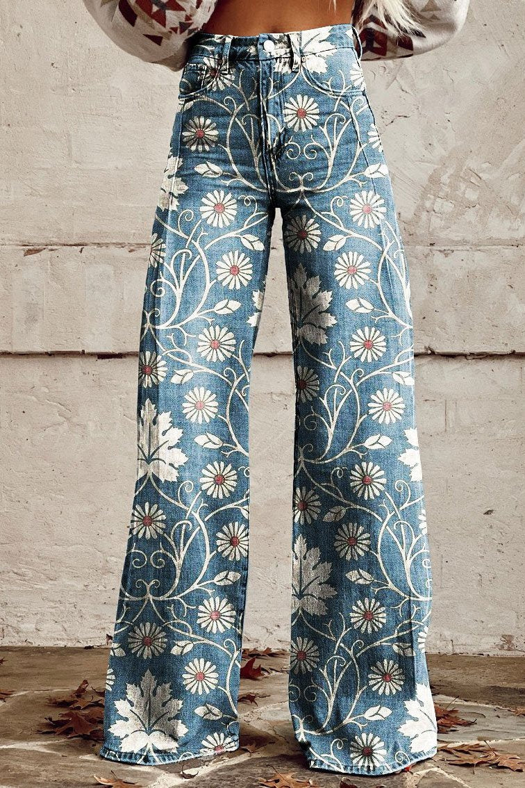 Elin | Vintage Daisy Bloom Bred Bukser