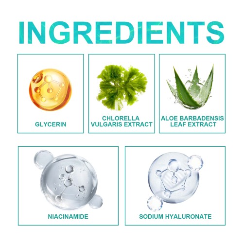 Chlorella hydrogel-øjenpads med aloe