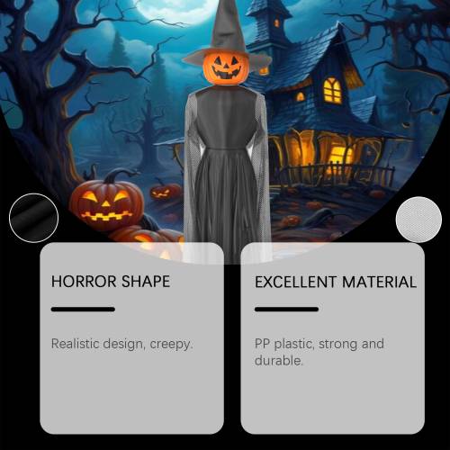 Halloween græskar- og heksehængedekoration