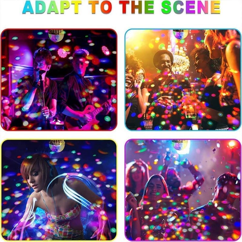 Roterende RGB LED-pære med stroboskopeffekt
