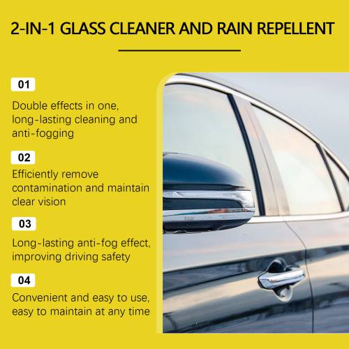 2-i-1 glasrens og anti-dug