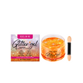 Orange glittergel til ansigt, krop og hår