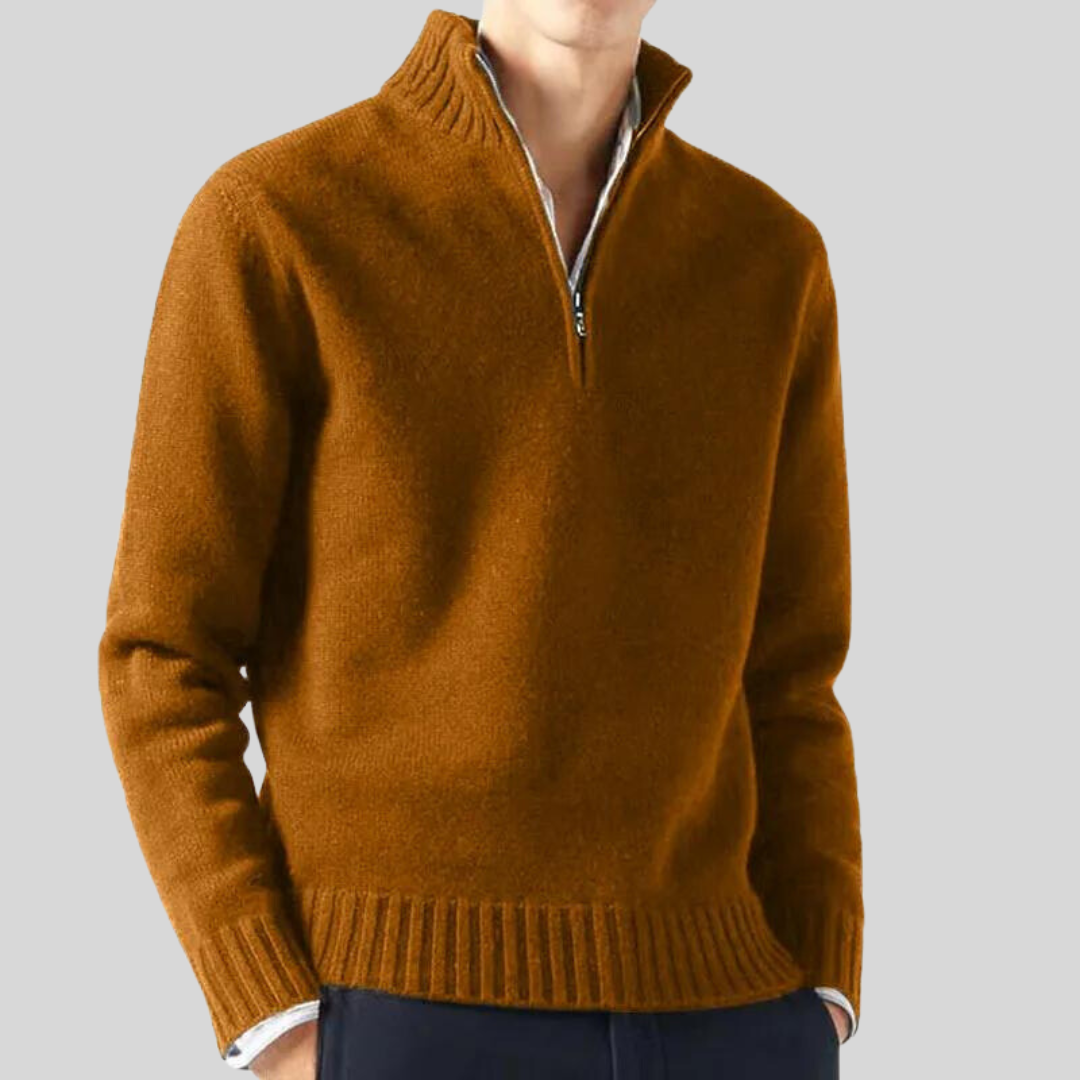 Andreas | Luksuriøs halv-zip sweater