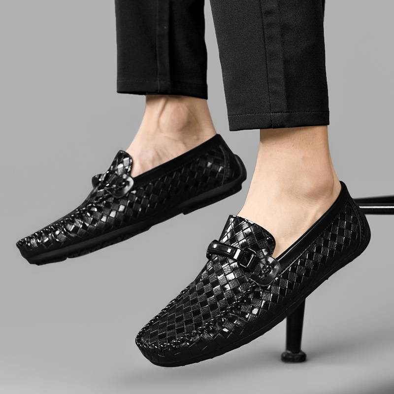 Antonin | Vævede Spænde Læder Loafers