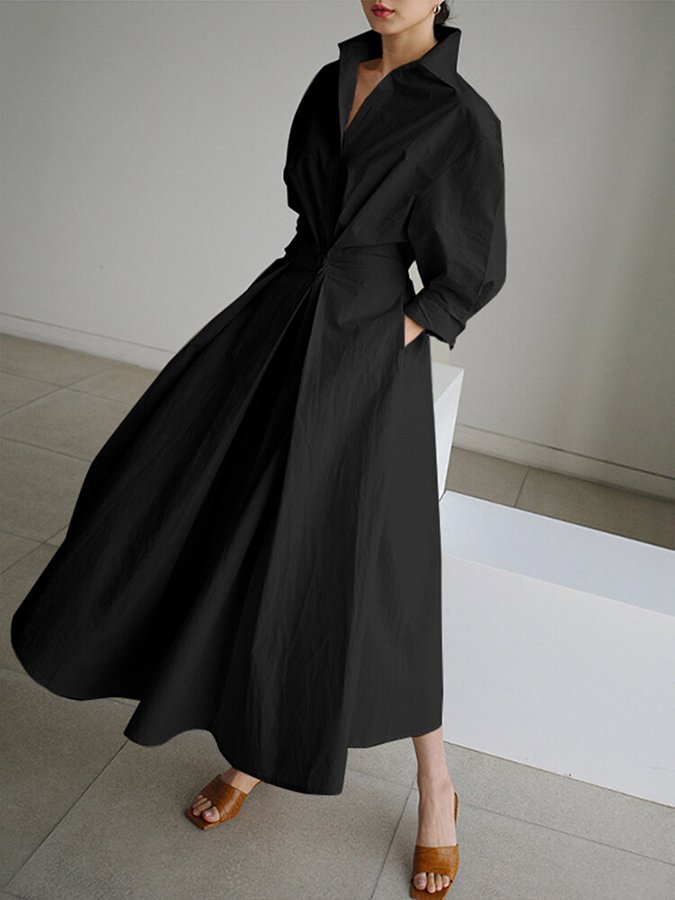 Freja | Klassisk Lang Kjole med Elegance
