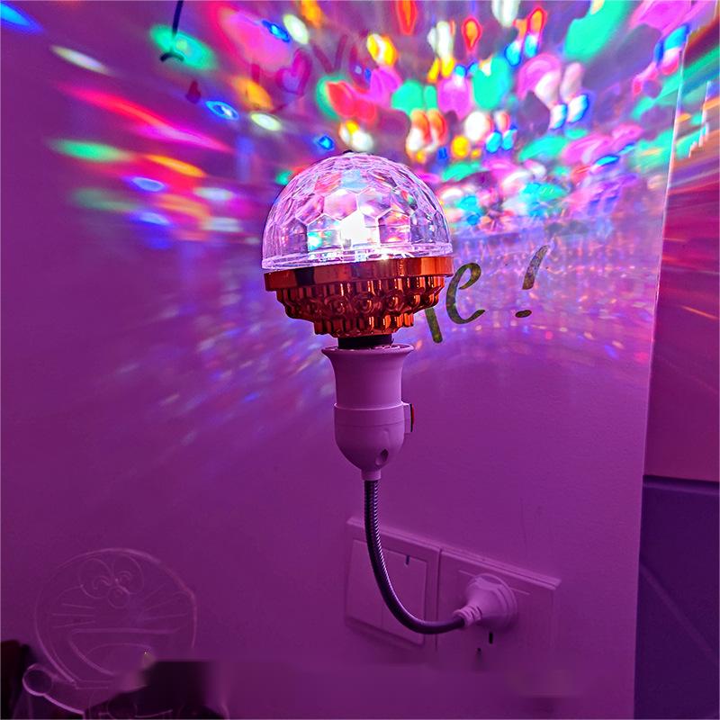 Roterende RGB LED-pære med stroboskopeffekt