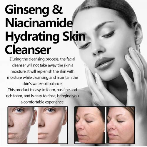 Ginseng skumrens med niacinamid