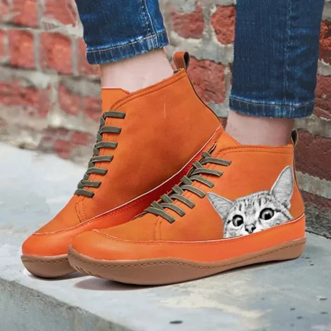 Fenna | Legende sneakers med katteprint