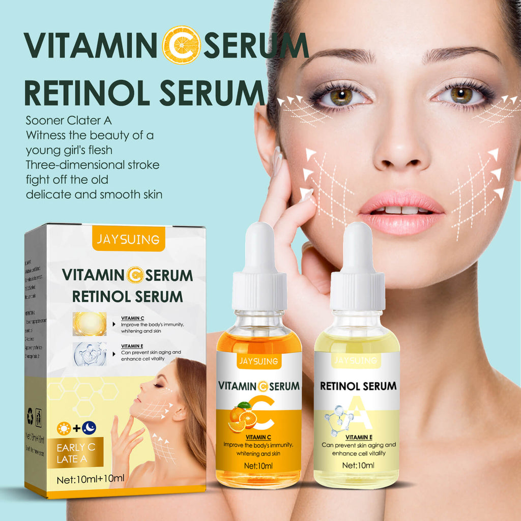 C-vitamin og retinol serumduo til dag og nat