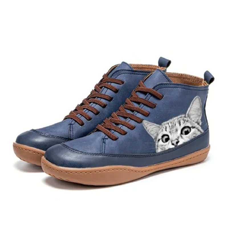 Fenna | Legende sneakers med katteprint