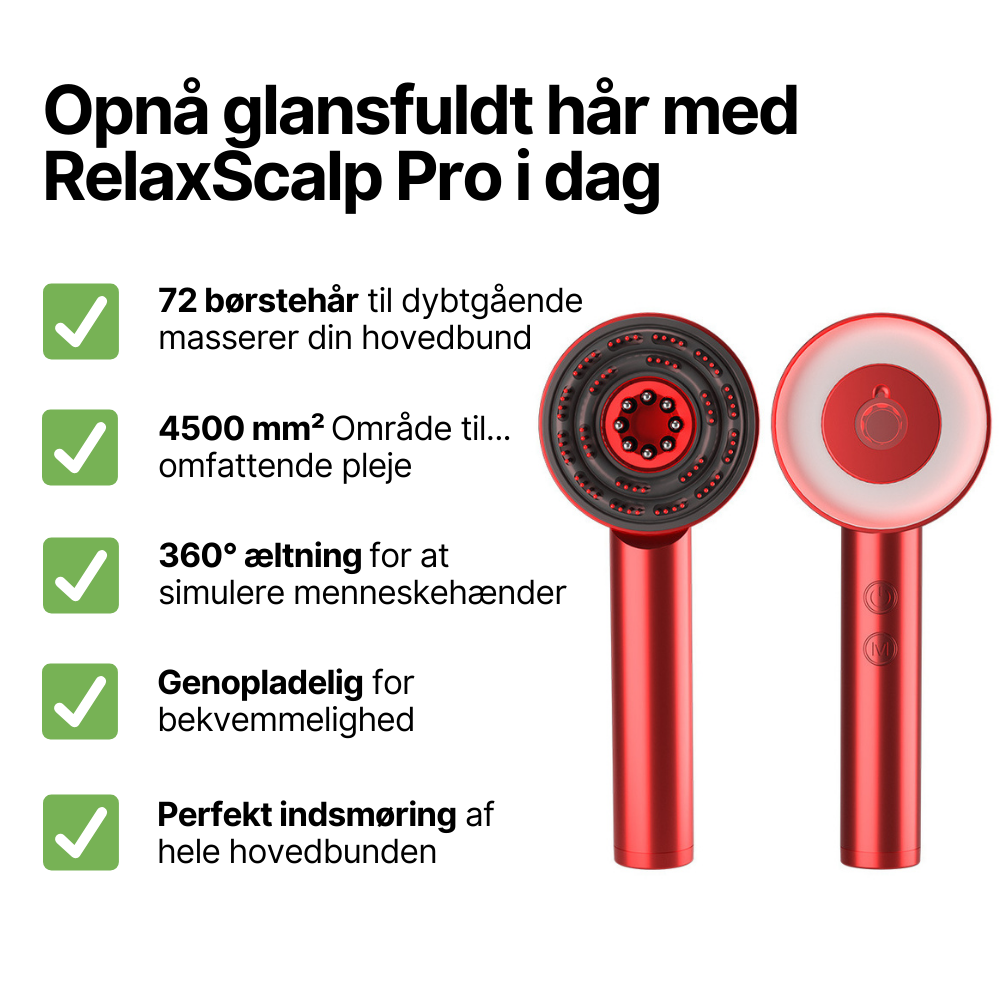 RelaxScalp Pro – Ultimativ Afslapning & Effektiv Hårpleje for Tykere, Sundere Hår