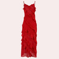 Cathrine | Elegant Maxikjole med Volanter
