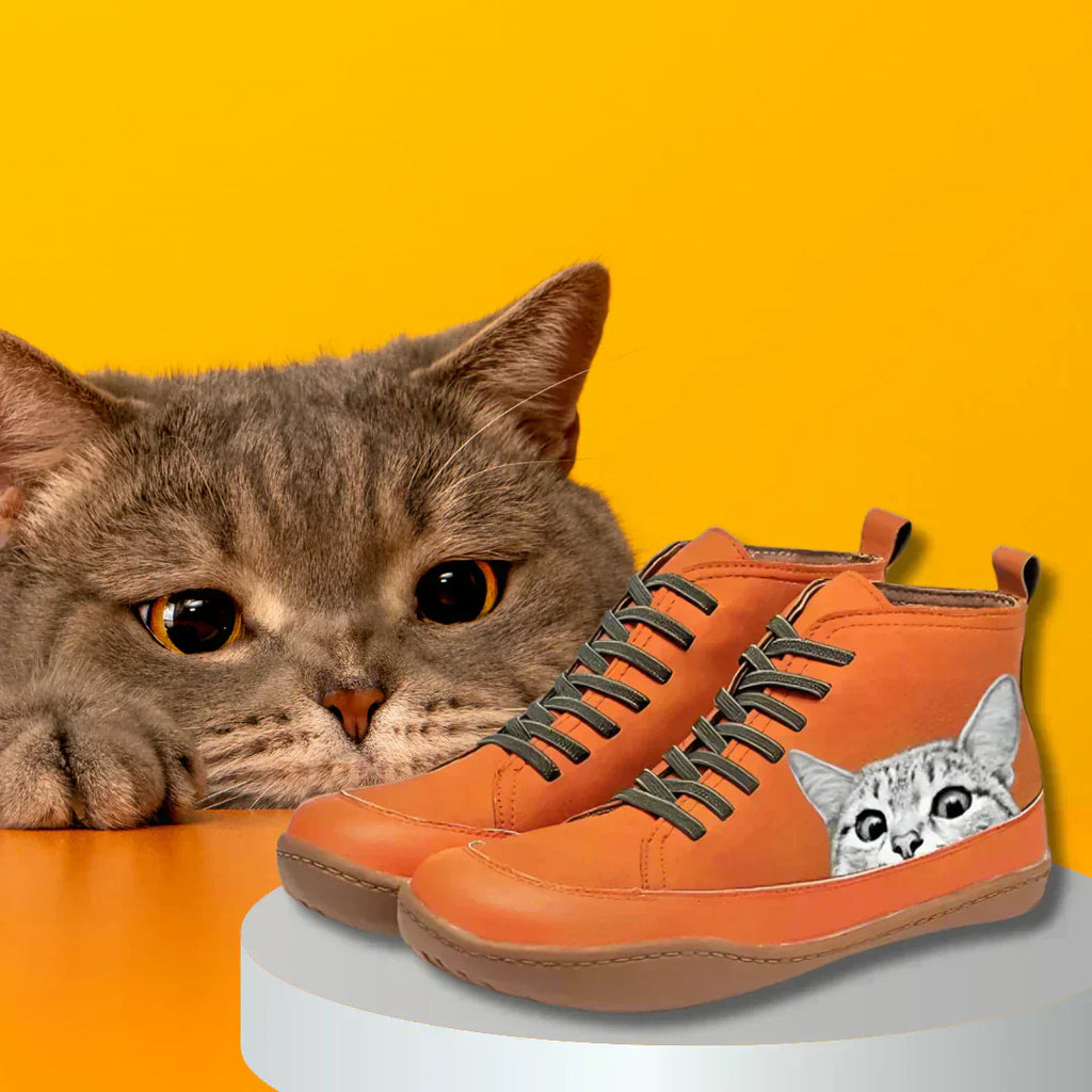 Fenna | Legende sneakers med katteprint