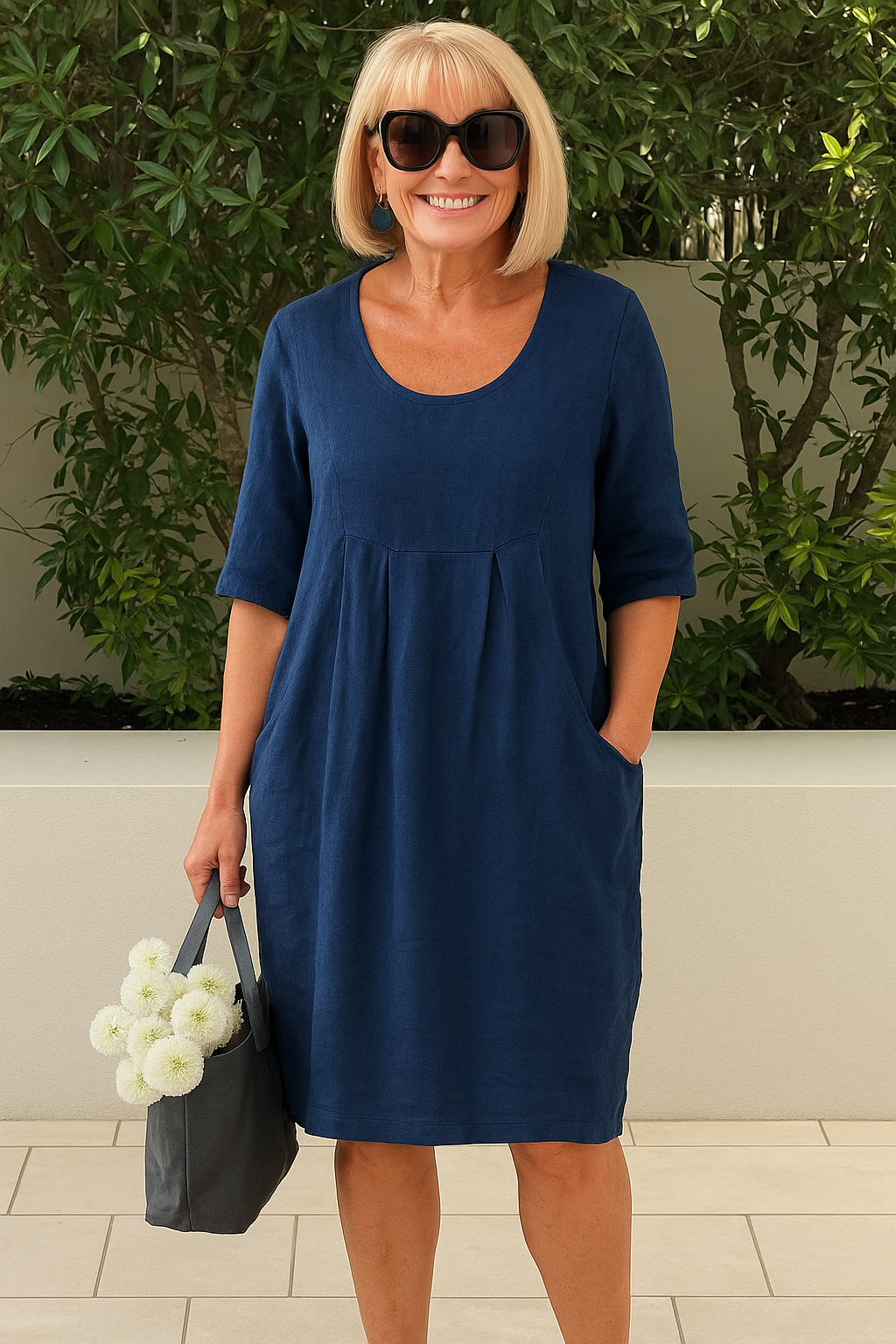 Julia – Let linnedkjole med lommer