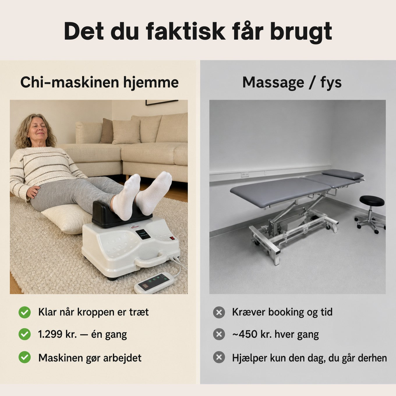 Premium Chi Maskine – Få ro i kroppen på 15 minutter