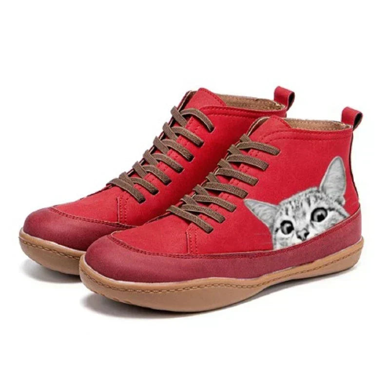 Fenna | Legende sneakers med katteprint