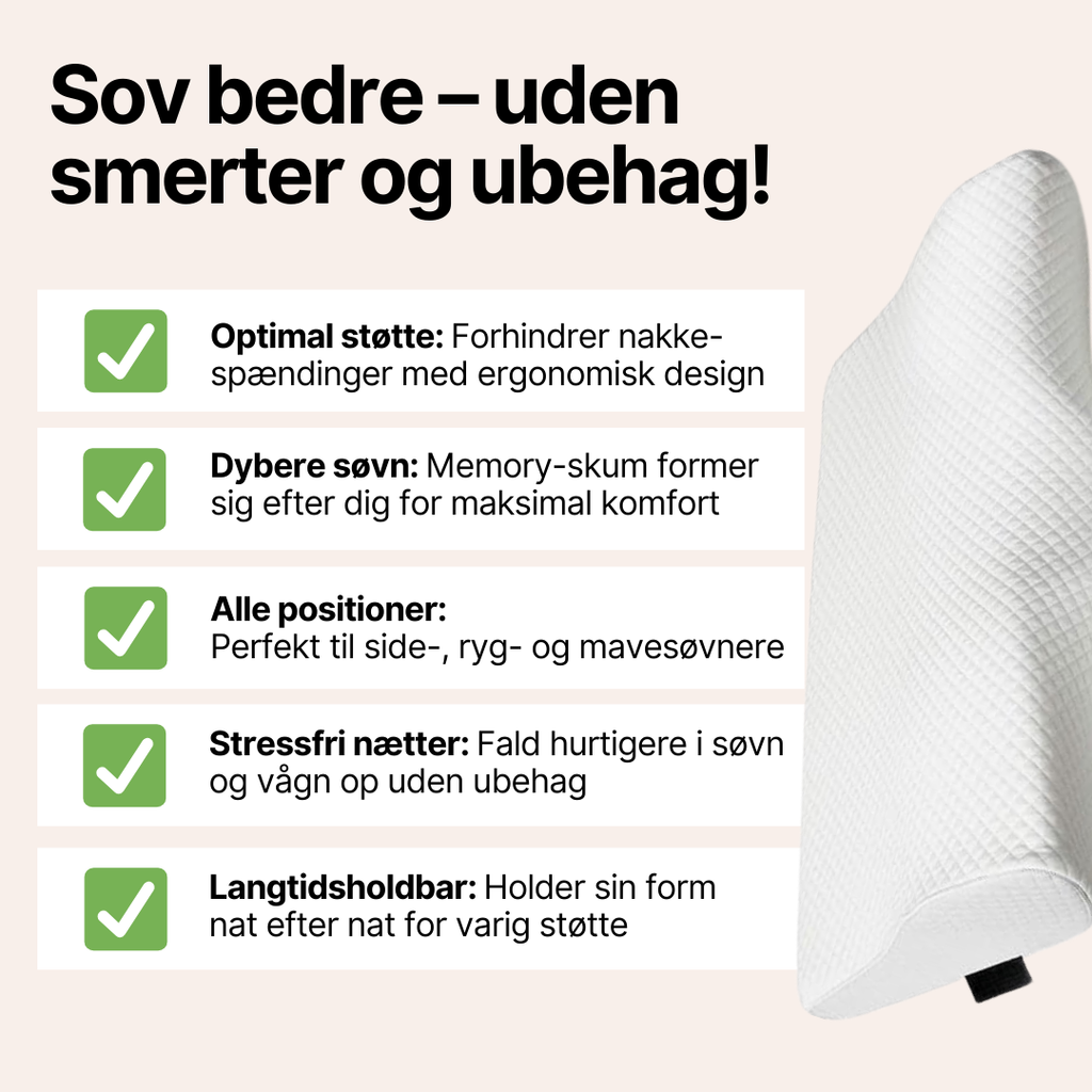 RestEasy Ergonomisk - Memory Foam Nakkepude