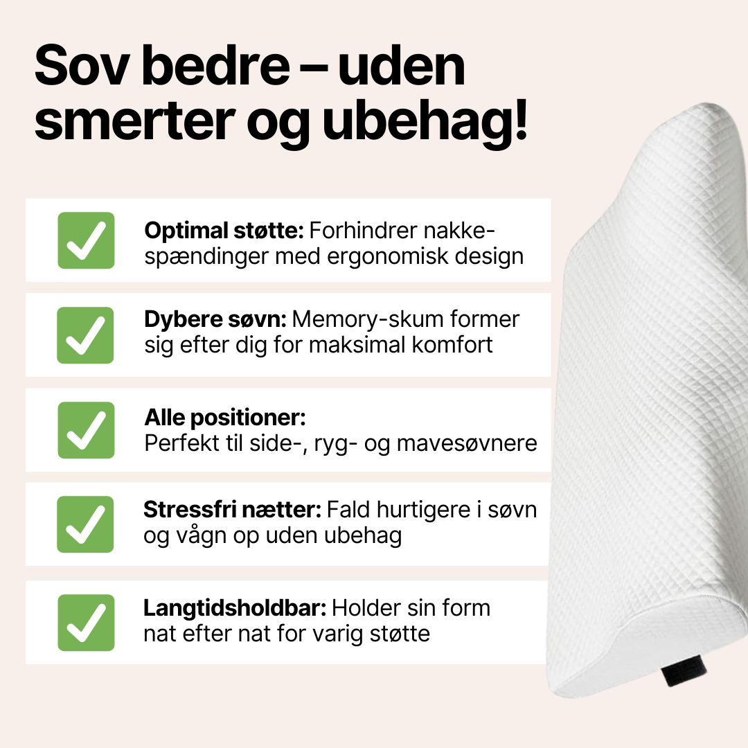 RestEasy Ergonomisk - Memory Foam Nakkepude