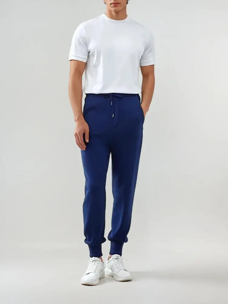 Forfinet Cashmere Bukser – Blå