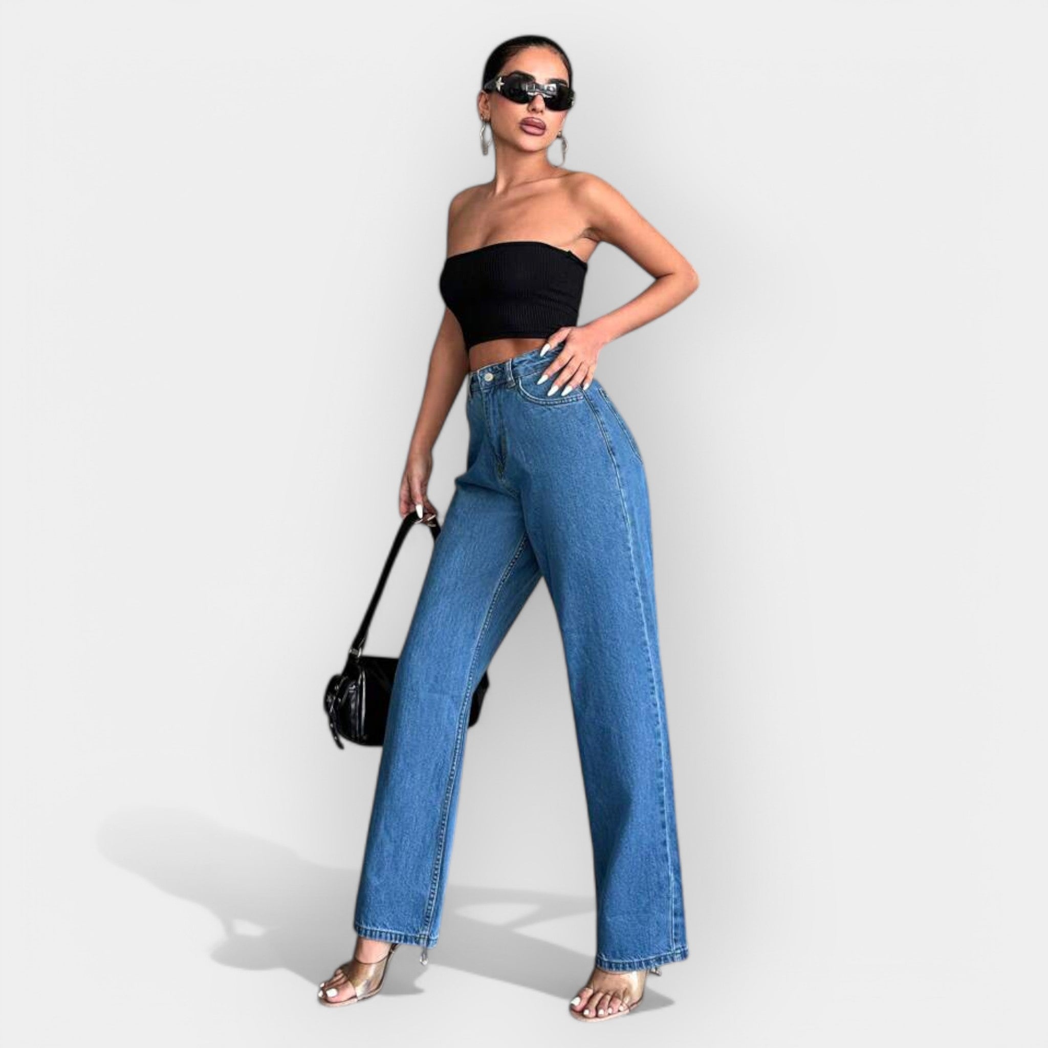 KARA – HØJTALJEDE JEANS MED LØS PASFORM