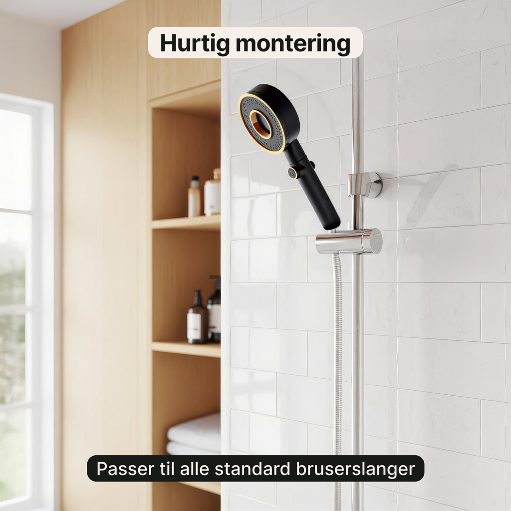 Brusehoved – Vandbesparende med stopfunktion
