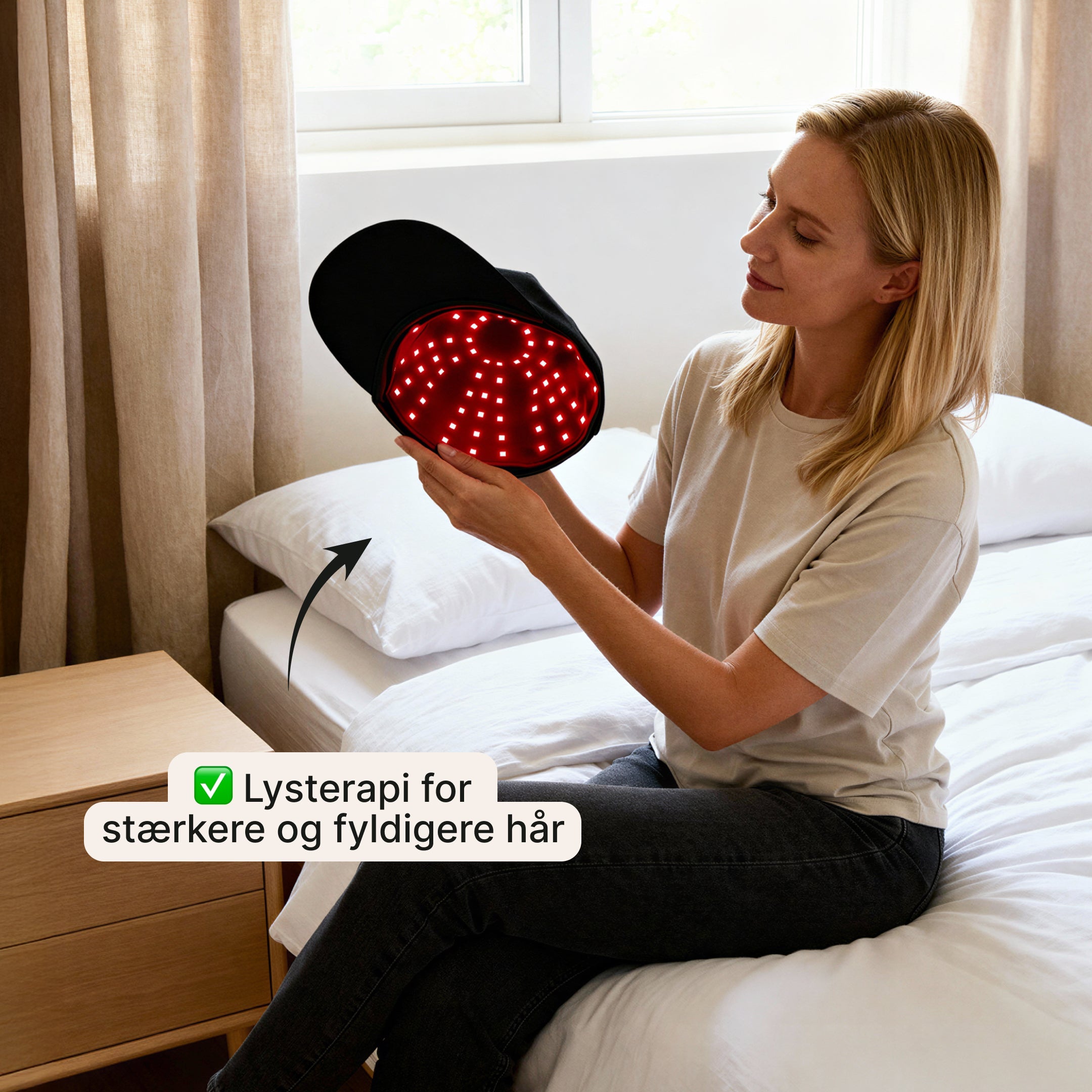 LED Hårplejehat – Til tyndt hår