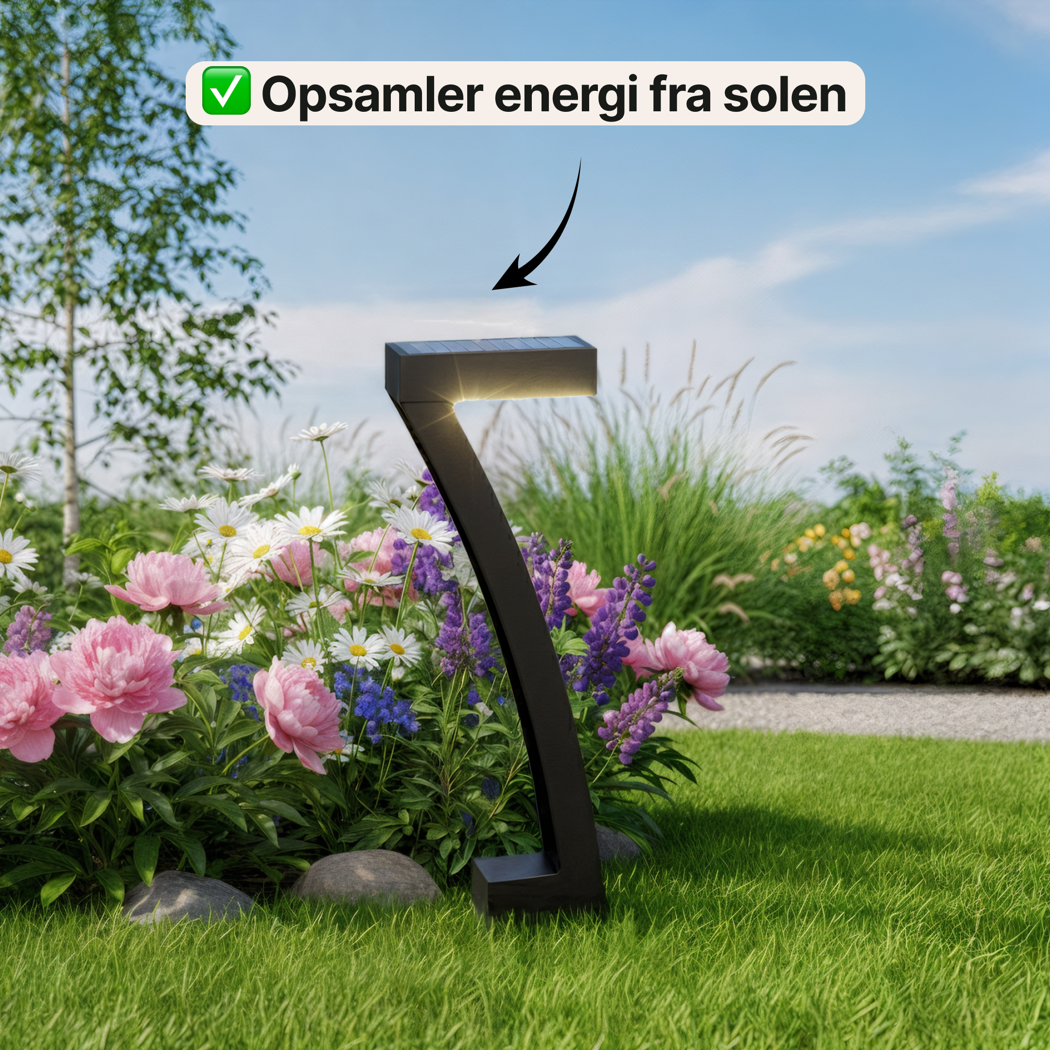 Solcellelamper til haven – 4 stk