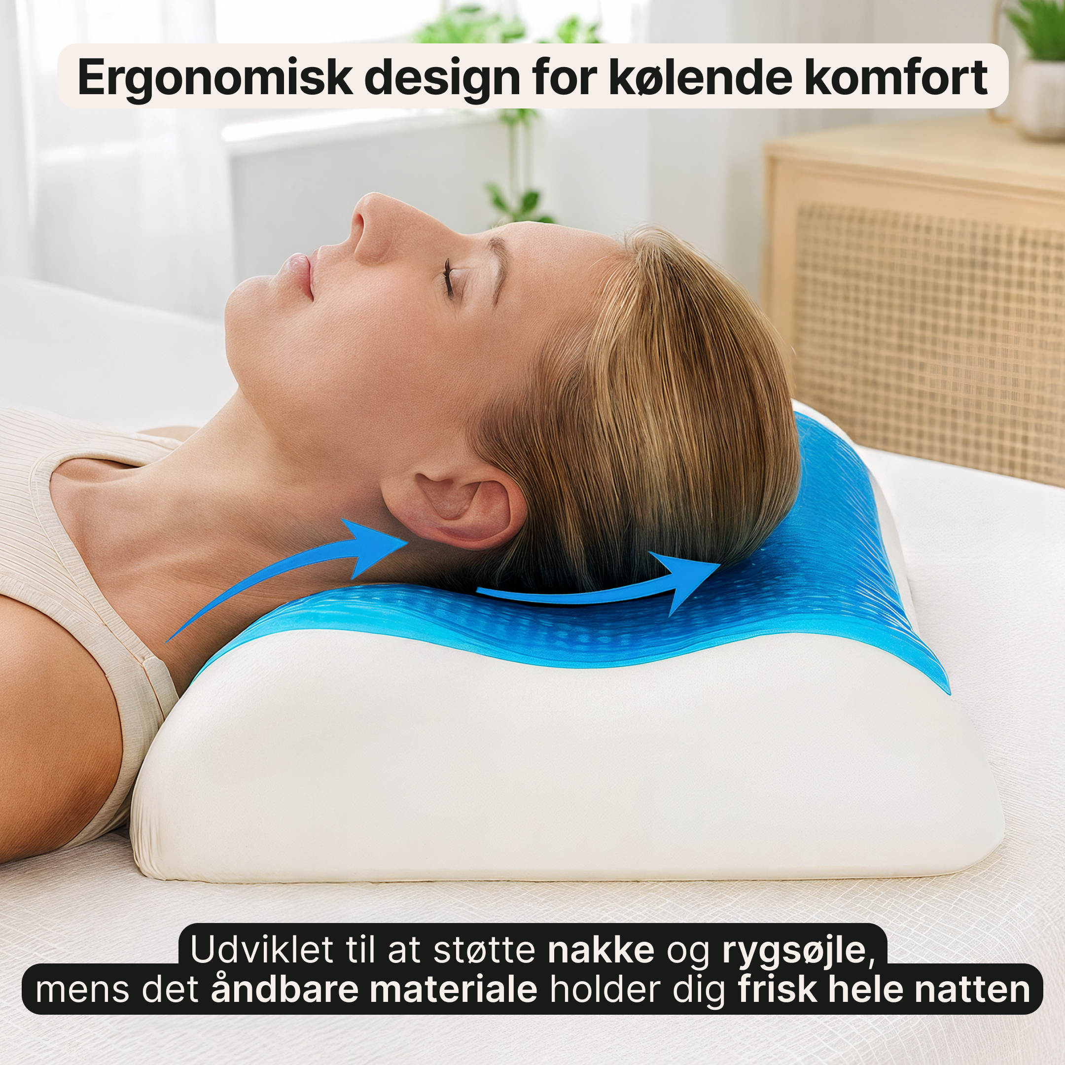 CoolPuden Curve – Den kølende hovedpude