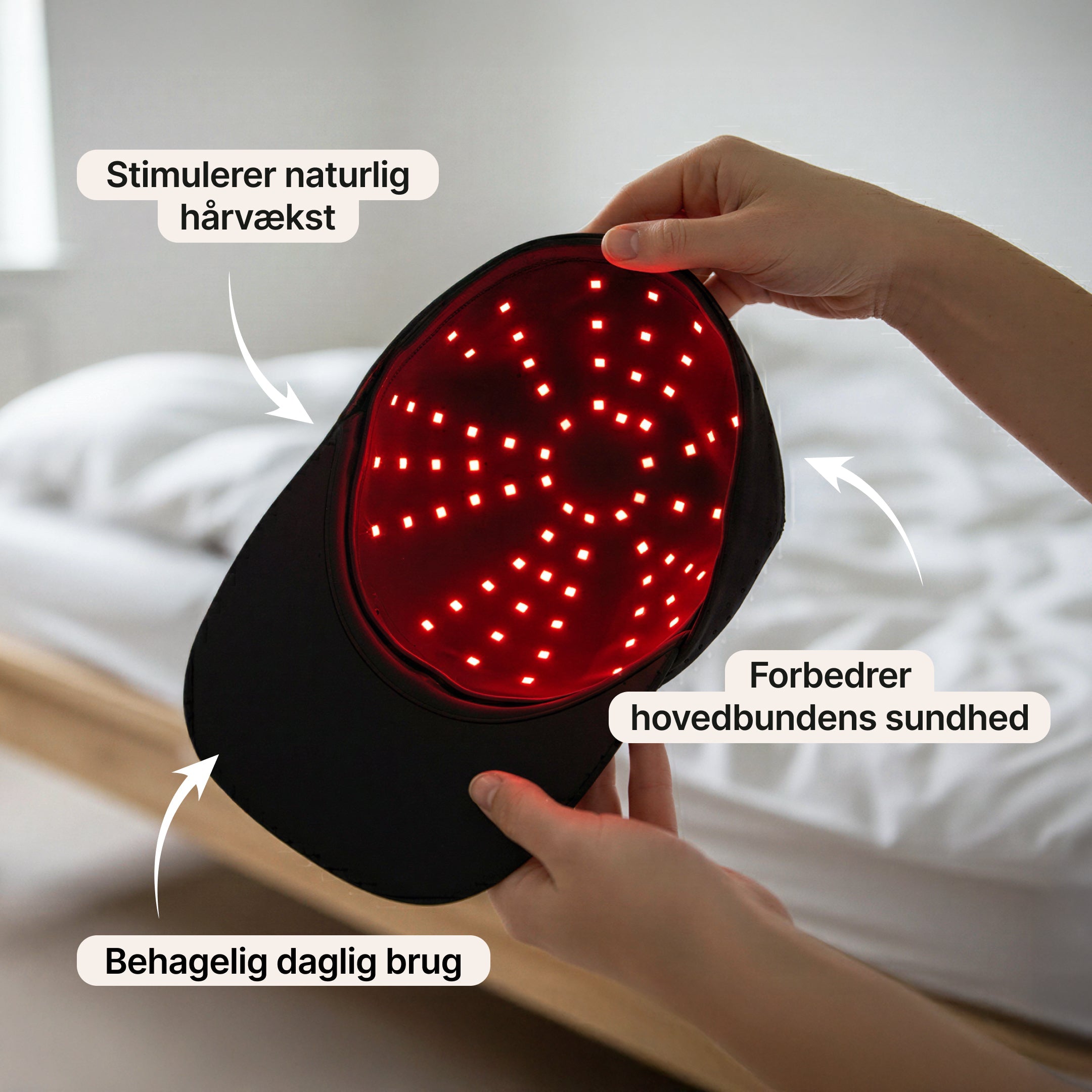 LED Hårplejehat – Til tyndt hår