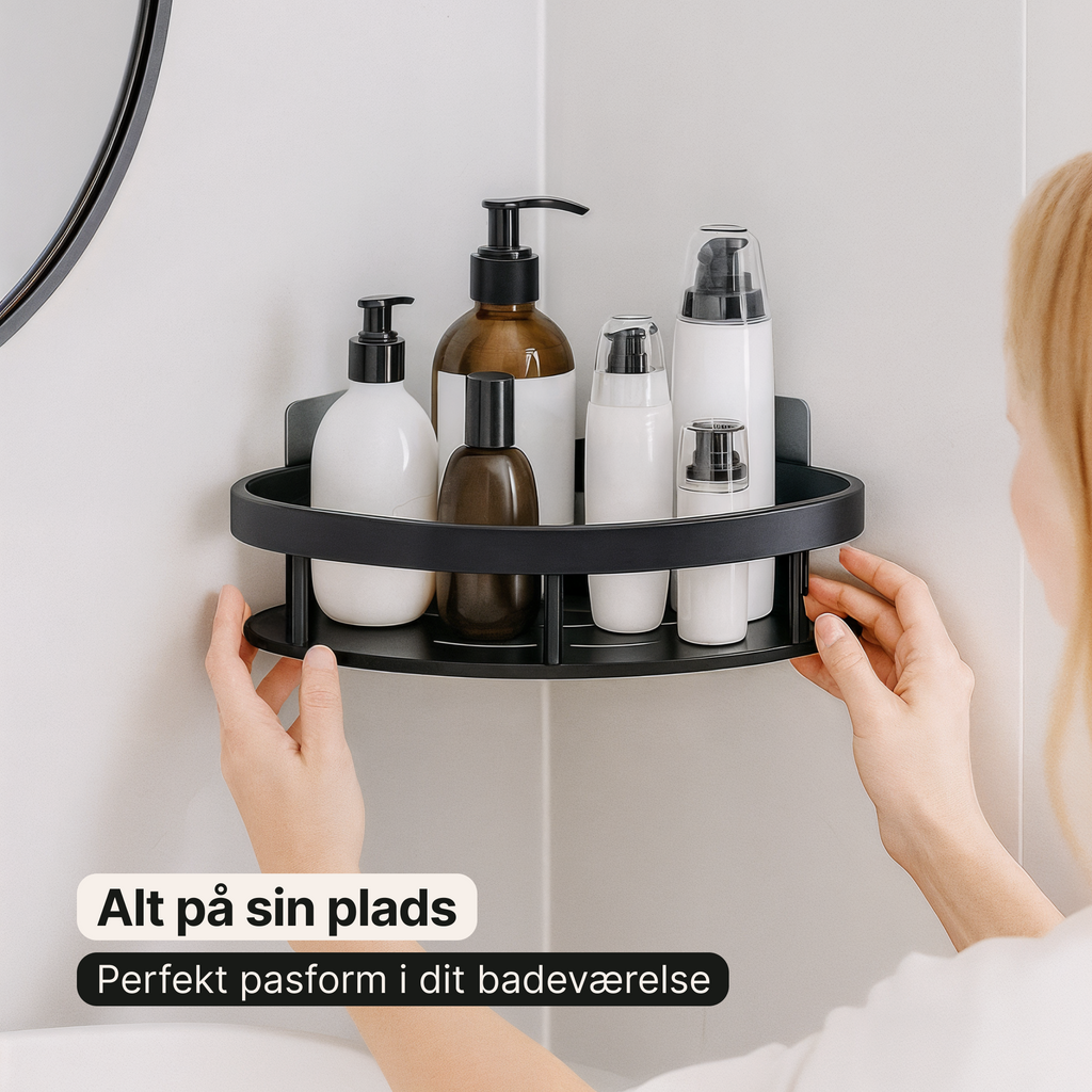 Badeværelsesorganisator i aluminium