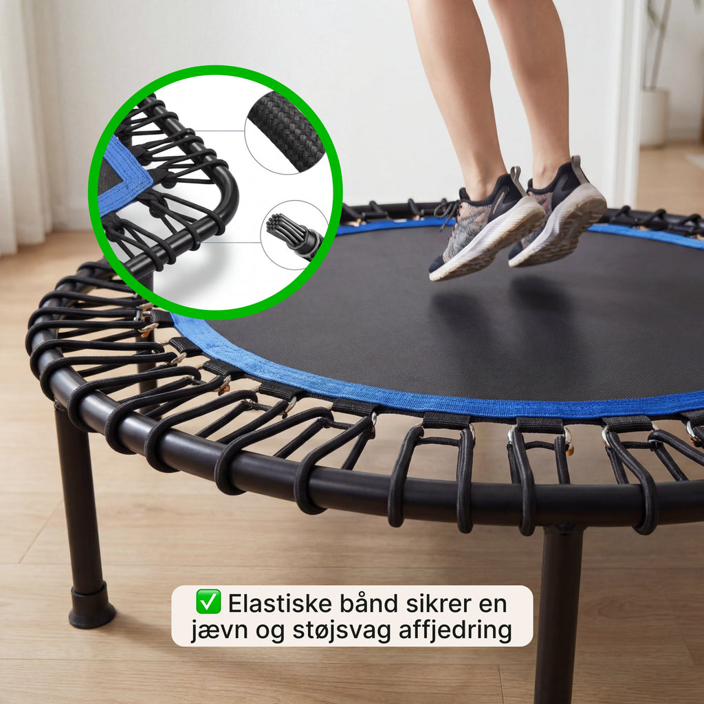 JumpTrainer Pro – Fitness-trampolin med håndtag