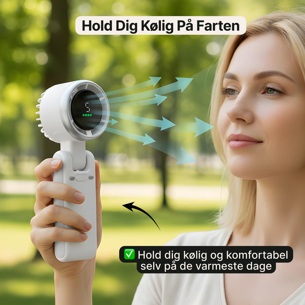 Bærbar turboventilator – Genopladelig nakkeventilator
