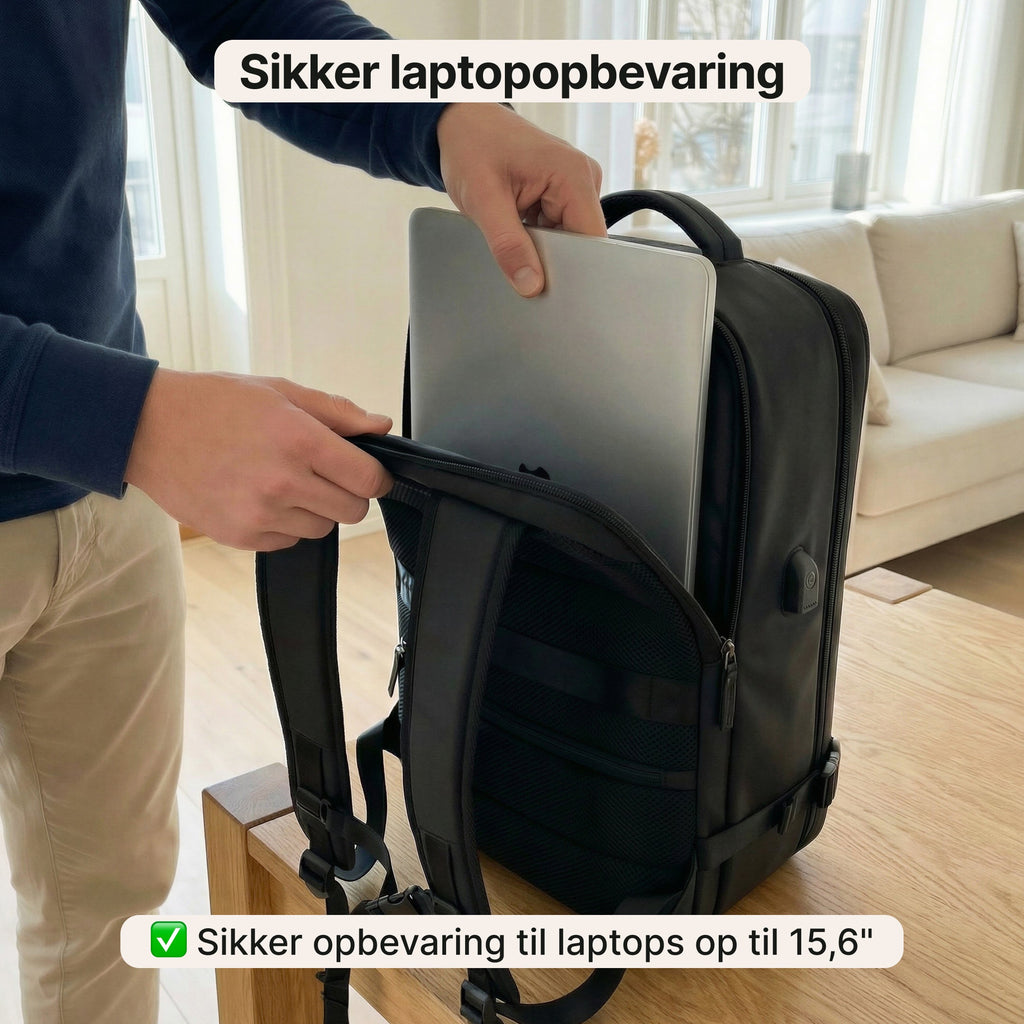 TechPack Pro – Rygsæk med laptoprum og USB