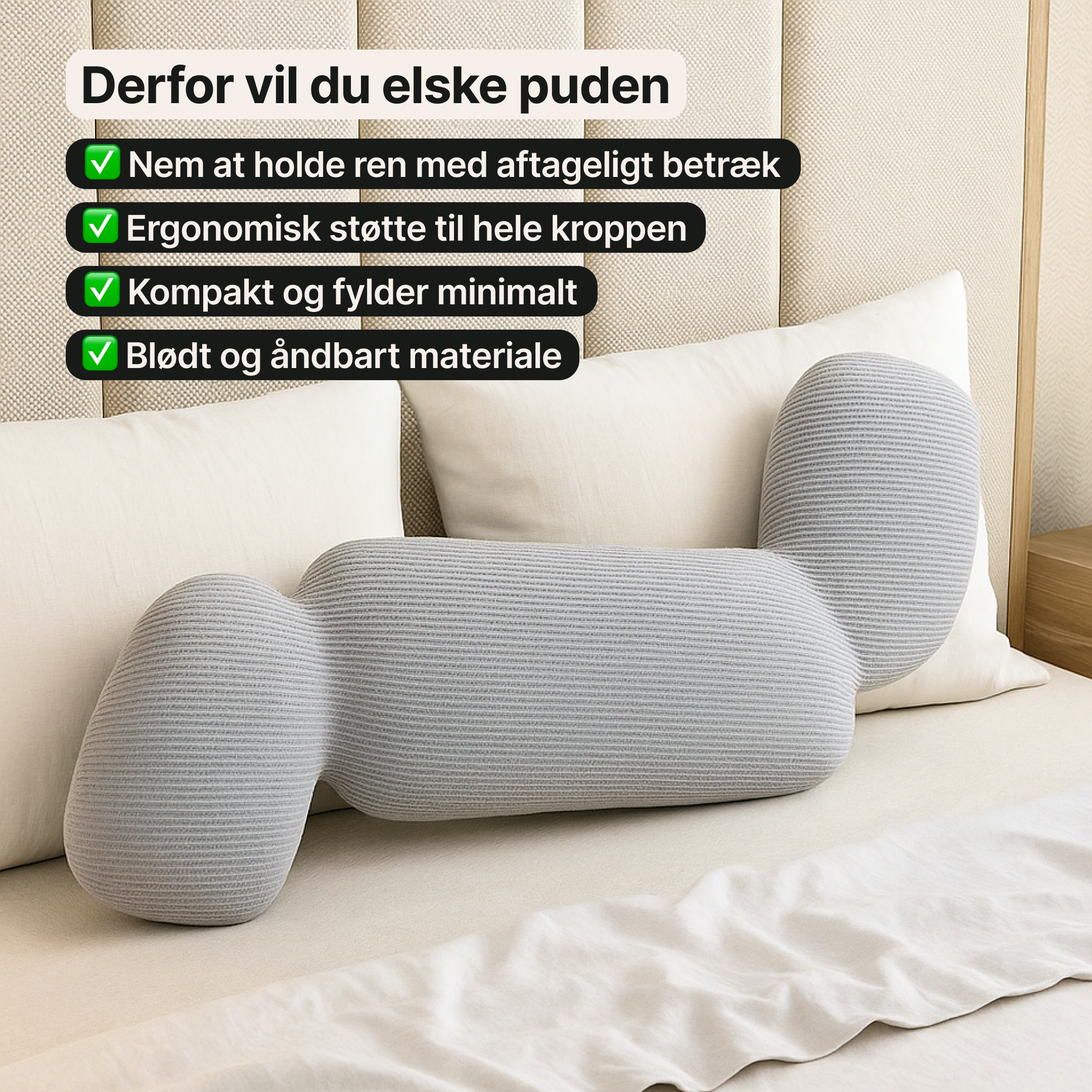 Ergopillow – Ergonomisk pude til sidesøvn