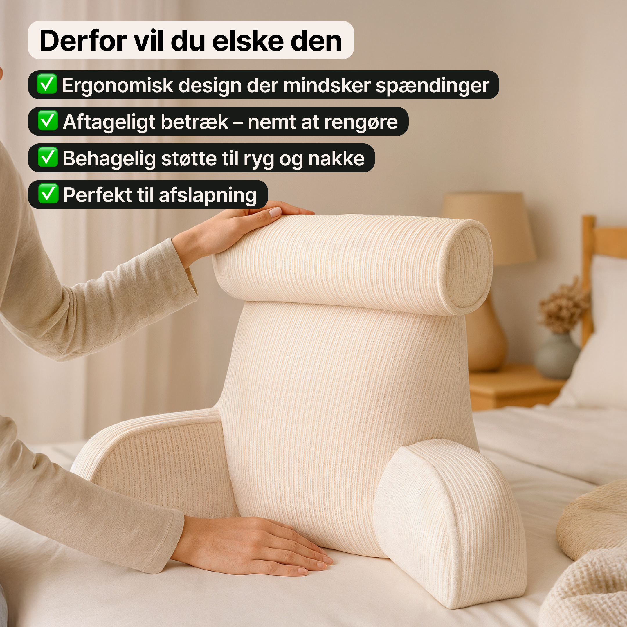 Læsepude i minimalistisk design